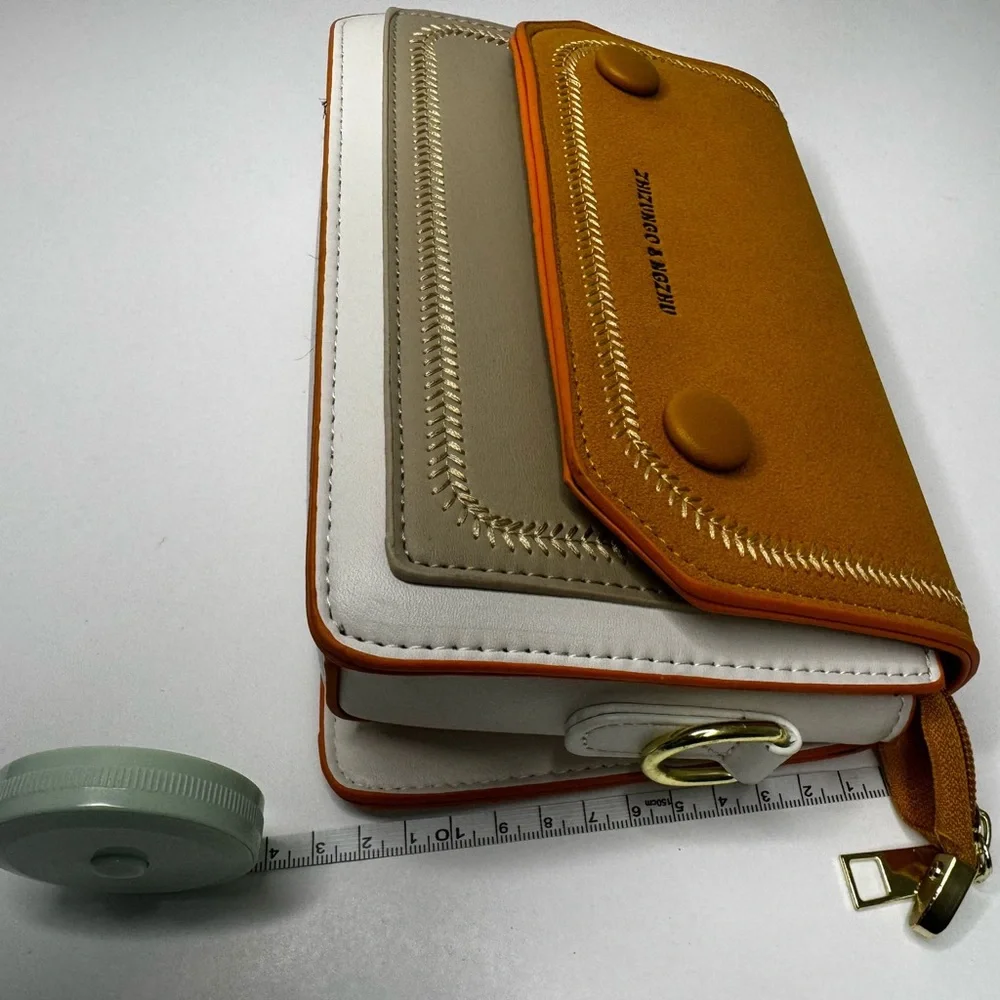 Women's Gold Crossbody Bag with Wide Strap